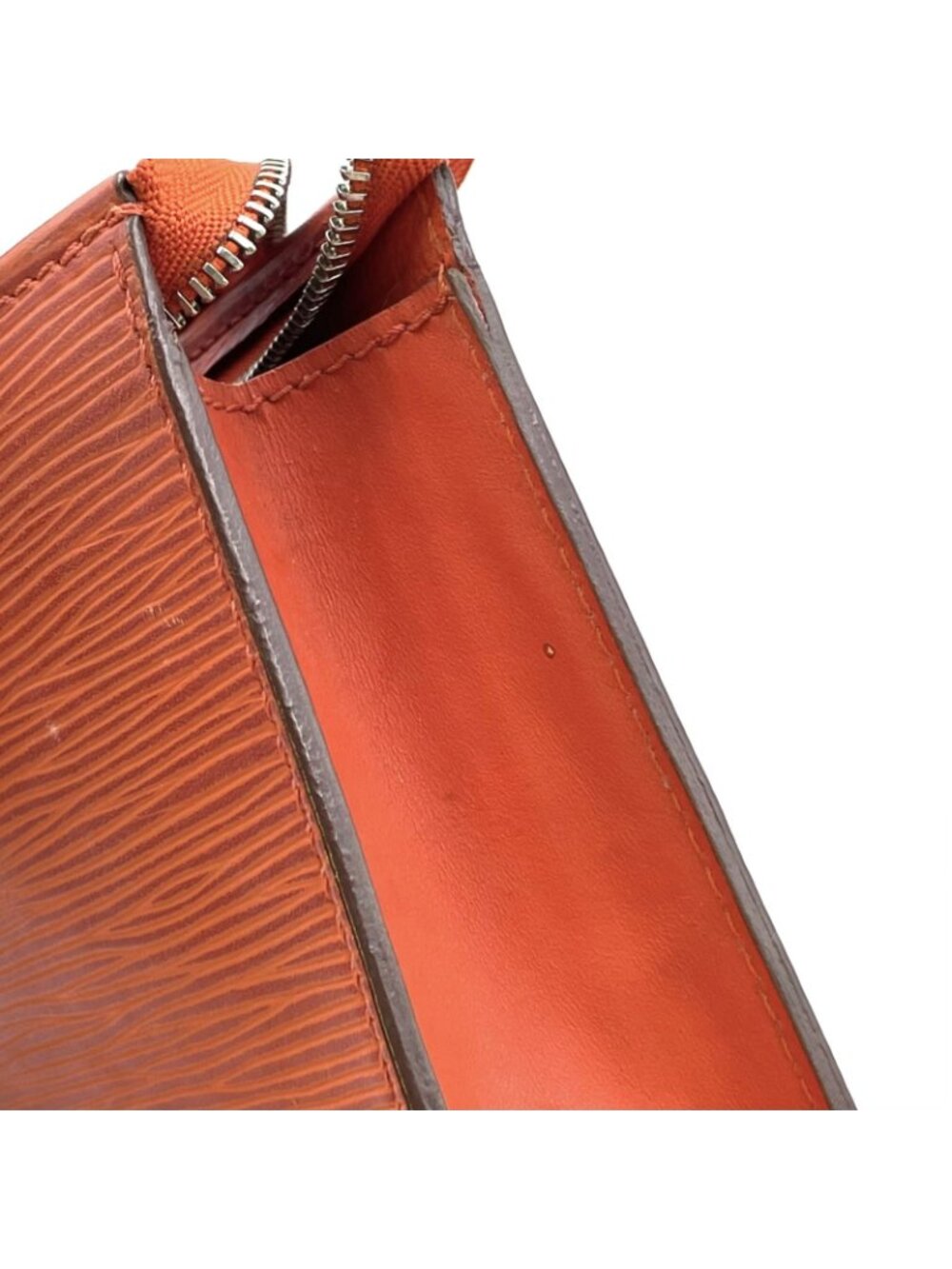 Louis Vuitton Poche Toilette Epi Leather Orange Pouch Silver - Picture 15 of 15